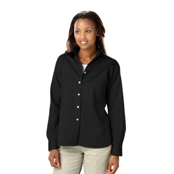 LADIES LONG SLEEVE 100% COTTON TWILL Thumbnail