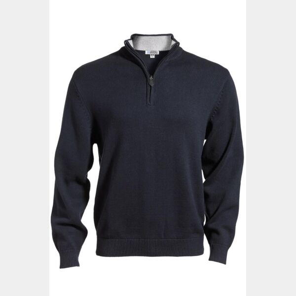Quarter Zip Cotton Blend Sweater Thumbnail
