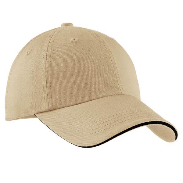 Sandwich Bill Cap with Striped Closure Thumbnail