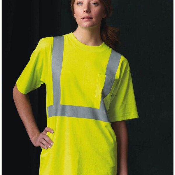 USA-Made 50/50 High Visibility T-Shirt with Pocket Thumbnail