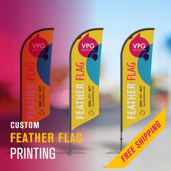 Custom 14' Feather Flag, Double-Sided, Spike, Carrying, Graphic Package Thumbnail