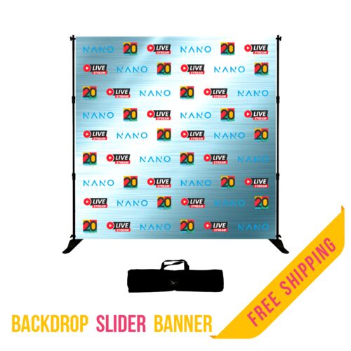 Custom Backdrop, 8'x7.5', Graphic Package, Carrying Bag Thumbnail