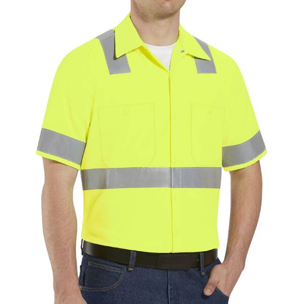 High Visibility Safety Short Sleeve Work Shirt Thumbnail