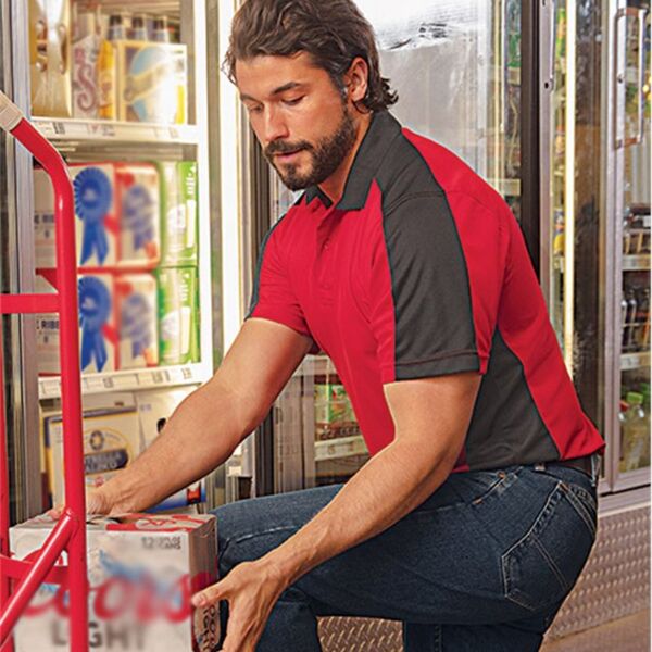 Short Sleeve Performance Knit Two Tone Polo Thumbnail