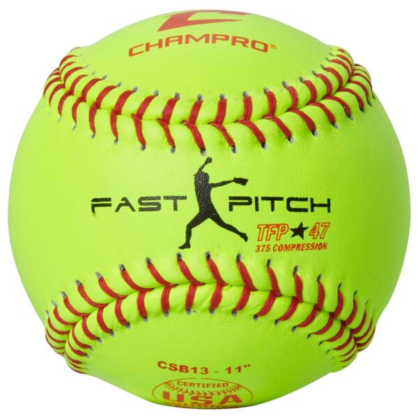 ASA/USA Softball 11" Fast Pitch - Leather Cover .47 COR Thumbnail