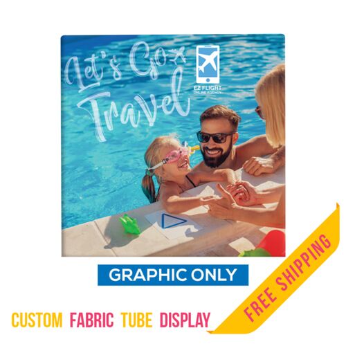 8ft. Fabric Tube Display - Double Sided - Graphic Only Thumbnail