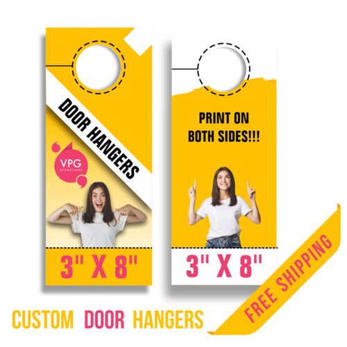 DOOR HANGERS  3.5" x 8" - 2" BOTTOM PERFORATION / 2-SIDE PRINT Thumbnail
