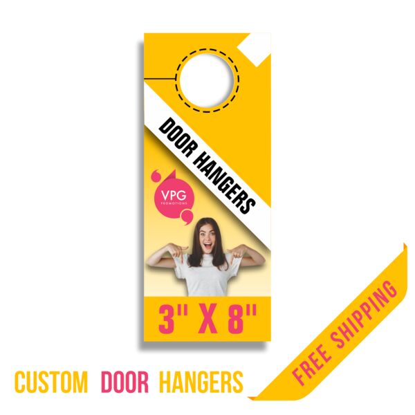 DOOR HANGERS  3.5" x 8" - NO 2" BOTTOM PERFORATION / 1-SIDE PRINT Thumbnail