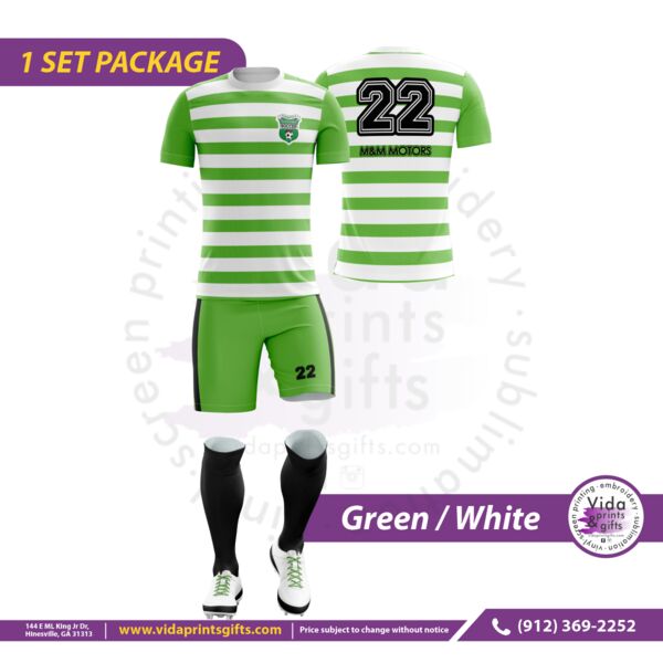 Gators-Soccer Uniform Green/White Set with Short JMVS-Active Cloth Thumbnail