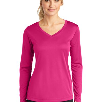 Ladies Long Sleeve Poly T-Shirt-OT21 Thumbnail