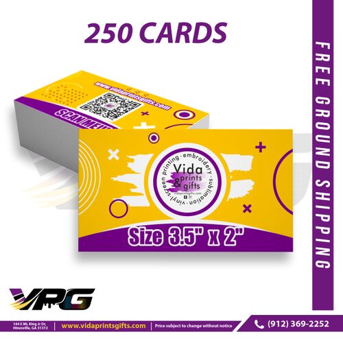 250 Business Cards, 3.5"x2", Full Color, 2 Sided, 14pt Thumbnail