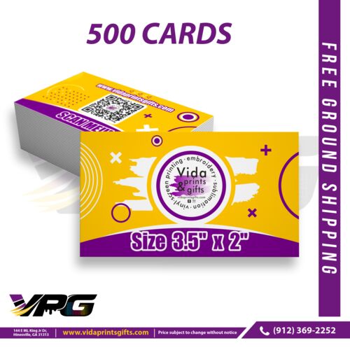 500 Business Cards, 3.5"x2", Full Color, 2 Sided, 14pt Thumbnail