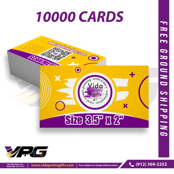 10000 Business Cards, 3.5"x2", Full Color, 2 Sided, 14pt Thumbnail