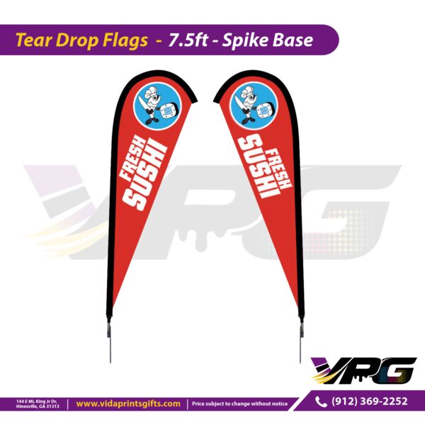 Copy of 7.5 ft. Small Sunbird Flag-Teardrop-Spike Thumbnail