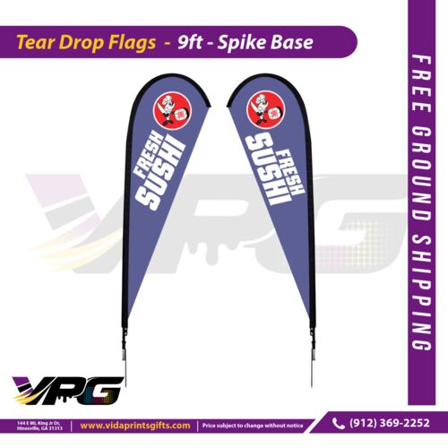 9 ft. Medium Sunbird Flag-Teardrop-Spike Thumbnail