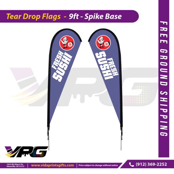 9 ft. Medium Sunbird Flag-Teardrop-XBase Thumbnail