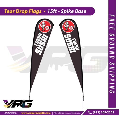 15 ft. Medium Sunbird Flag-Teardrop-Spike Thumbnail