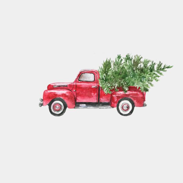 Christmas Truck wTree Side Thumbnail