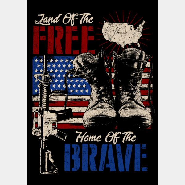 Land Of The FREE Home Of The The BRAVE   Colors Thumbnail
